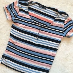 NWOT Bershka Striped Short Sleeve